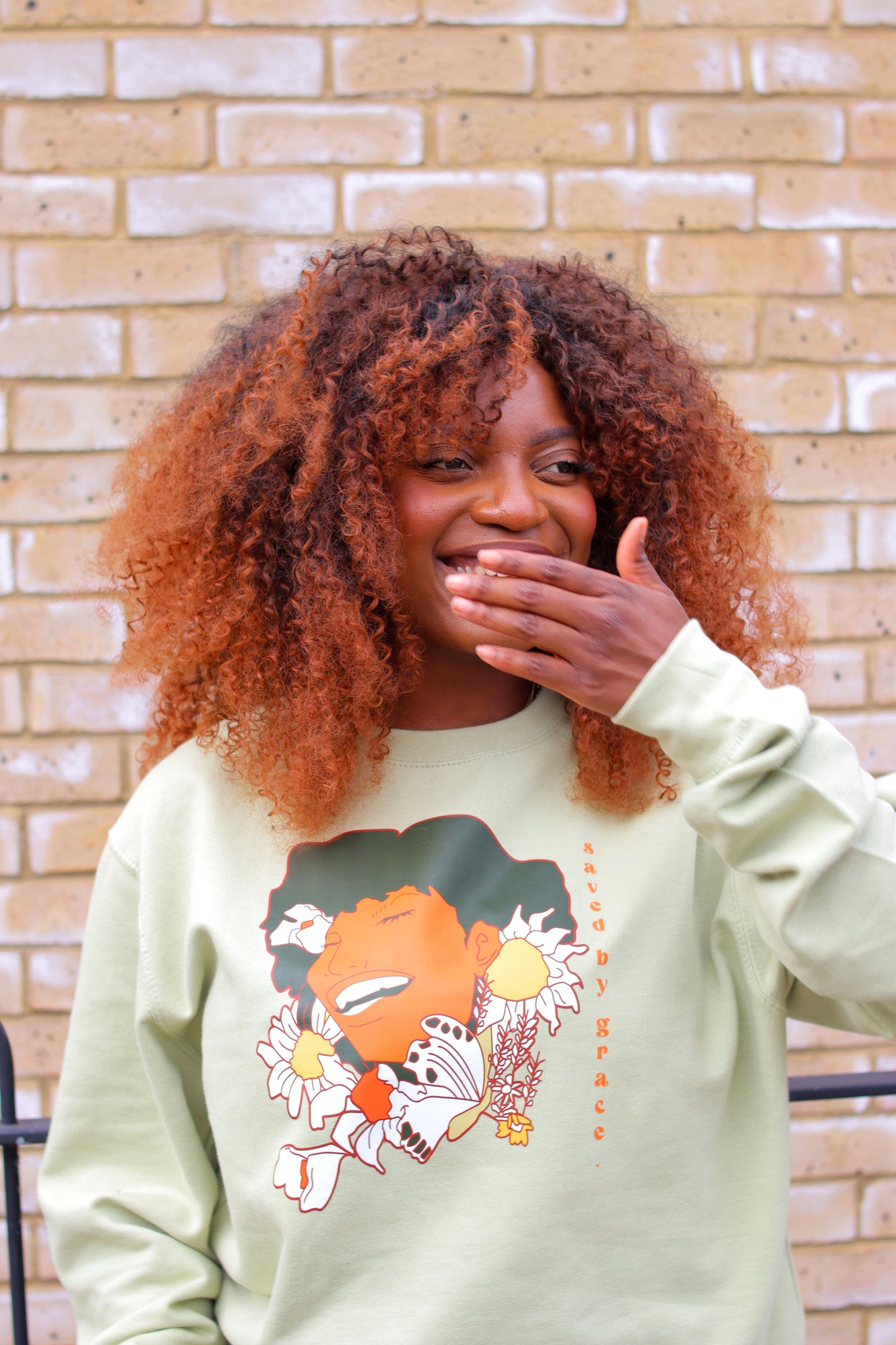 Cool Floral Saved By Grace Crew Neck Sweatshirt